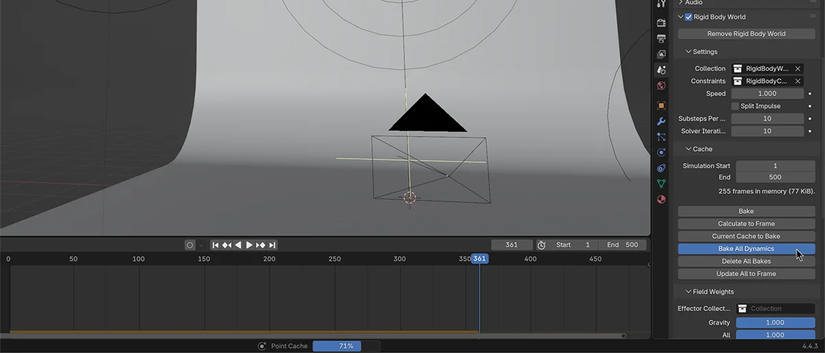 Baking Rigid Body dynamics.