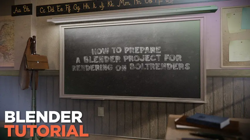 Play the video tutorial: how to prepare a Blender project for rendering